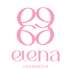 Pink logo for Elena Cosmetics featuring stylized numbers above the brand name on a solid white background.