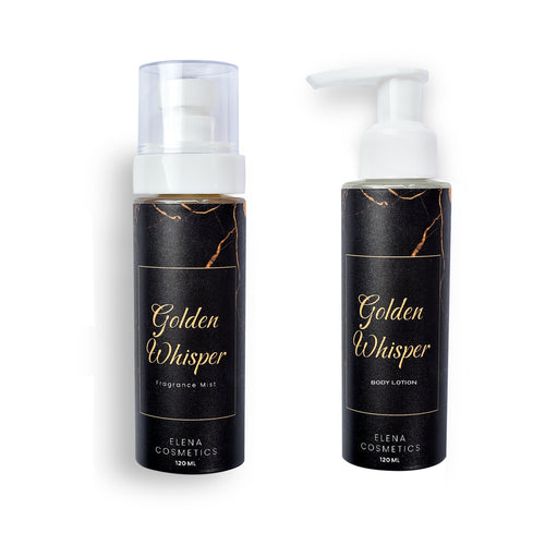 Golden Whisper Mist & Lotion Bundle - Elegant & Moisturizing by Elena Cosmetics