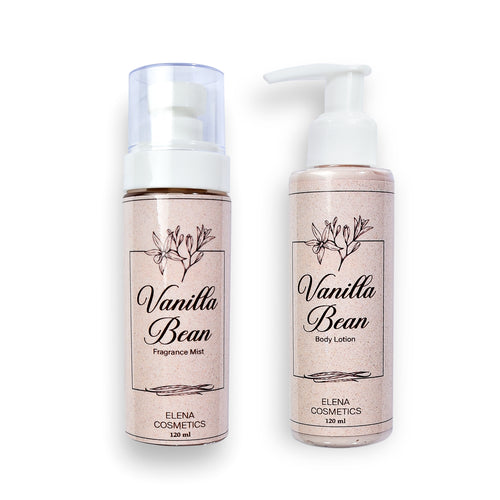 Vanilla Bean Mist & Lotion Bundle - Creamy & Moisturizing by Elena Cosmetics